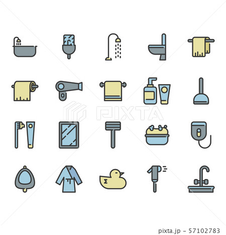 Bathroom related icon set. Vector illustration Bathroom related icon set. Vector illustration 57102783
