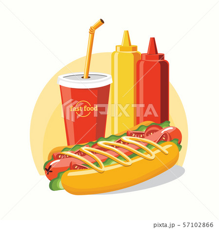 Fast food, Tasty set fast food vector isolated on 57102866