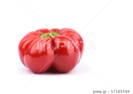 Fresh red sweet pepper varieties Gogoshar isolated 57105594