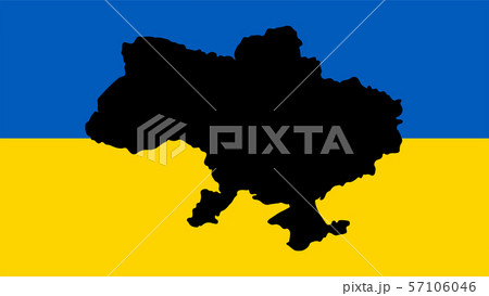 Map and flag of Ukraine Vector illustration 57106046
