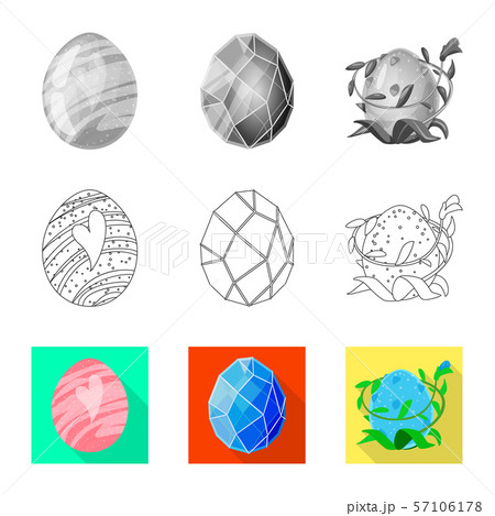 Vector design of animal and prehistoric logo. Collection of animal and cute stock vector 57106178