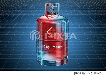 model of propane cylinder with compressed gas 57106745