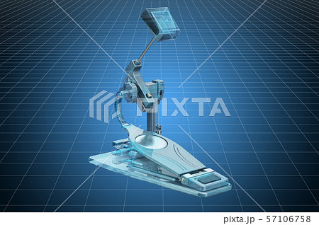 Visualization 3d cad model of Bass Drum Pedal 57106758