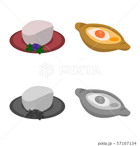 Vector design of culture and sightseeing sign. Collection of culture and originality stock symbol 57107134