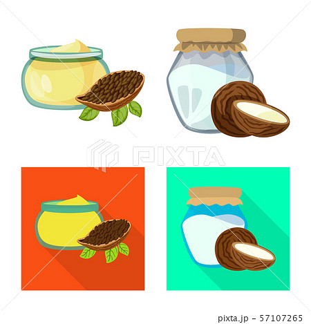 Vector illustration of healthy and vegetable logo. Set of healthy and agriculture vector icon for Vector illustration of healthy and vegetable logo. Set of healthy and agriculture vector icon for 57107265