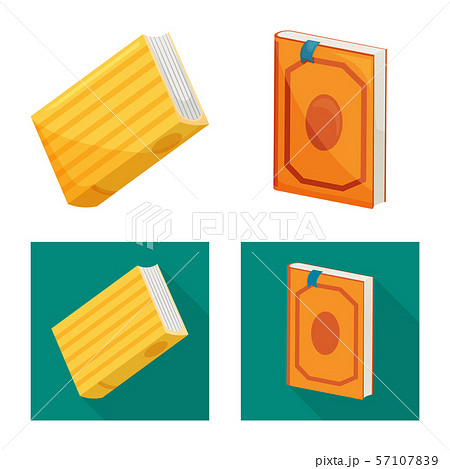 Vector design of training and cover symbol. Collection of training and bookstore stock symbol for Vector design of training and cover symbol. Collection of training and bookstore stock symbol for 57107839