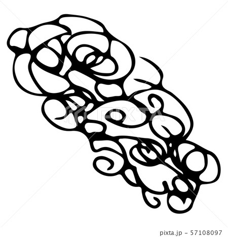 Outline microbe vector icon. Isolated black simple 57108097