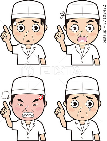 定食屋のおやじ3のイラスト素材