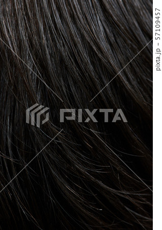 Dark brown human hair 57109457