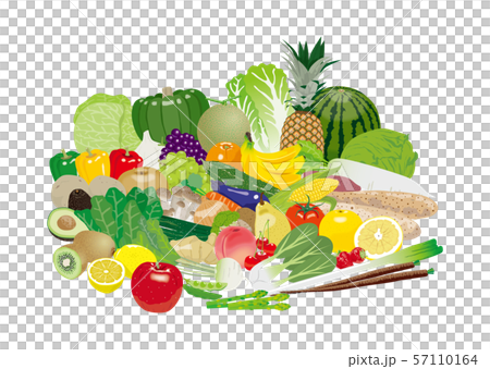 Fruit and vegetables illustration set Fruit and vegetables illustration set 57110164