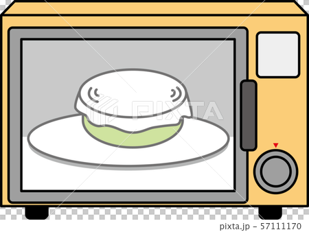 電子レンジのイラストのイラスト素材