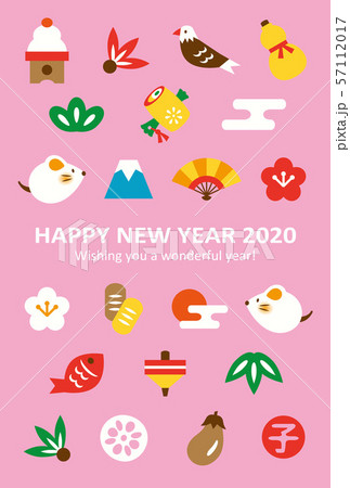 Rat & New Years Luck With Pink Background Vertical 57112017