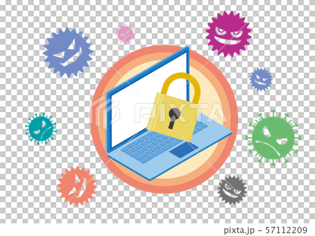パソコン PC セキュリティ ウイルス ロック パソコン PC セキュリティ ウイルス ロック 57112209
