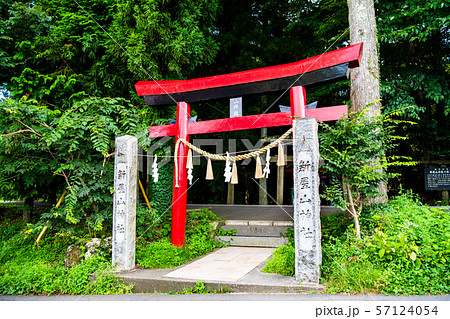 山梨県富士吉田市 新屋山神社 鳥居 山梨県富士吉田市 新屋山神社 鳥居 57124054