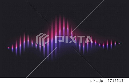Abstract sound wave. Voice digital waveform, volume voice technology vibrant wave. Music sound 57125154