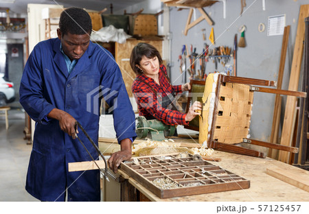 Restoration wooden chair in studio 57125457