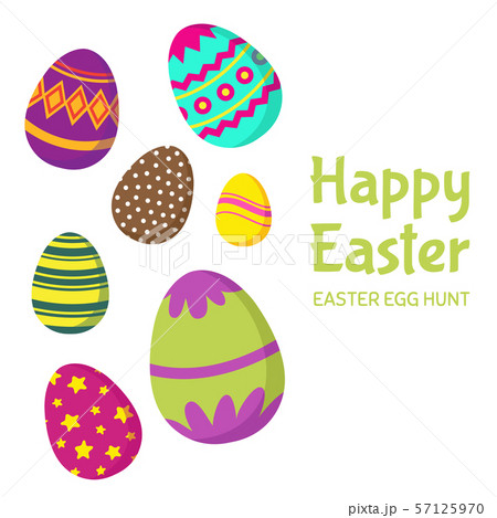 Happy easter, easter egg hunt vector background Happy easter, easter egg hunt vector background 57125970