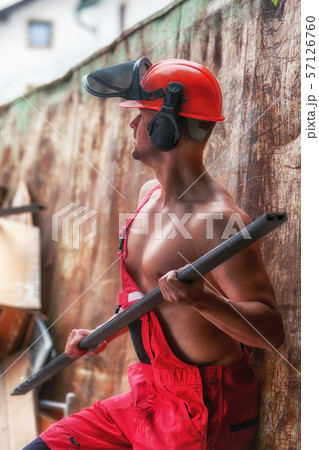 The beautiful man from the construction site 57126760