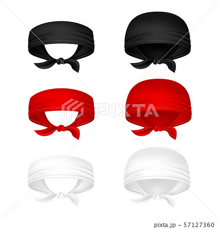 Red, black and white head bandanas vector illustration 57127360