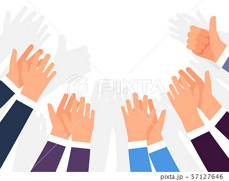 Ovations, applause and congratulations on success vector template 57127646