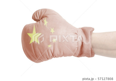 China flag on boxing glove 57127808