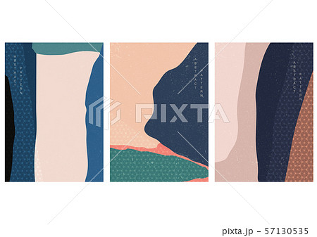 Abstract background with Japanese pattern vector. Blue, brown and vanilla template. Abstract background with Japanese pattern vector. Blue, brown and vanilla template. 57130535