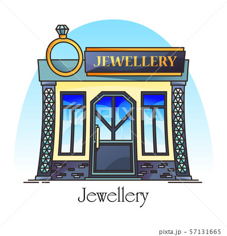 Jewellery store or jewelry shop with diamond ring Jewellery store or jewelry shop with diamond ring 57131665