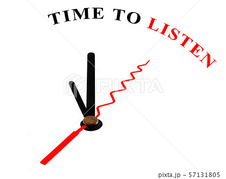 clock with words Time to Listen 57131805