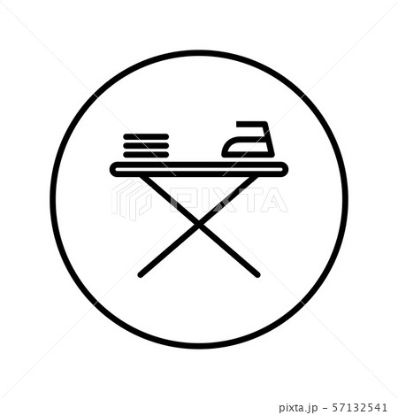 Ironing board. Icon. Editable Thin line. Vector illustration. 57132541