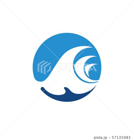 Water wave icon vector 57135983