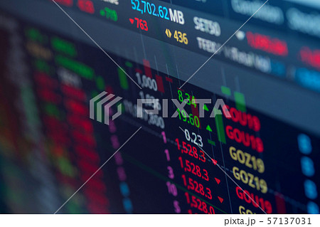 Price indicator chart from stock market on screen Price indicator chart from stock market on screen 57137031