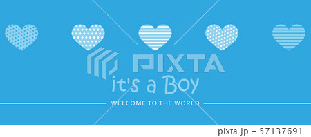 its a boy welcome greeting card for childbirth with hearts 57137691