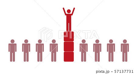 one person with success pictogram one person with success pictogram 57137731