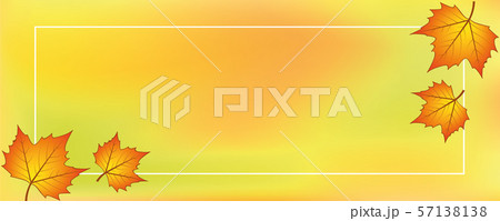 orange yellow backgraound with autumn leaves 57138138