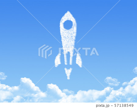Rocket cloud shape Rocket cloud shape 57138549