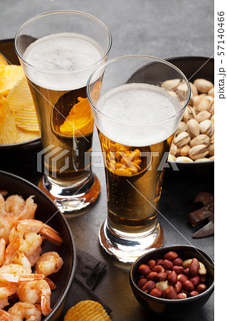 Draft beer and snacks Draft beer and snacks 57140466