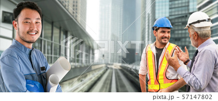 Engineering people solution service concept. 57147802