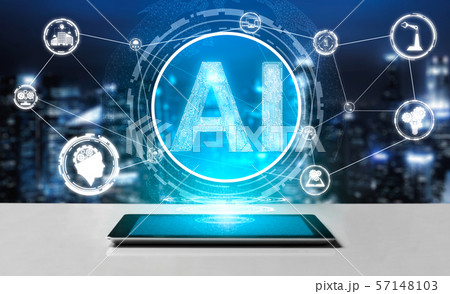 AI Learning and Artificial Intelligence Concept. 57148103