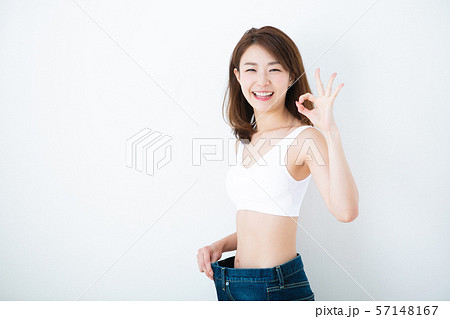 ダイエット成功イメージの写真素材