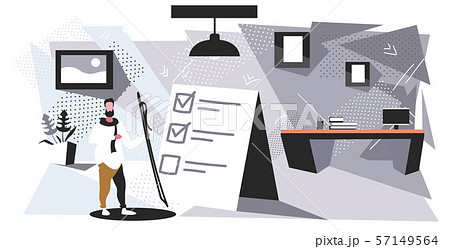 man holding pen performing tasks businessman...のイラスト素材 [57149564] - PIXTA