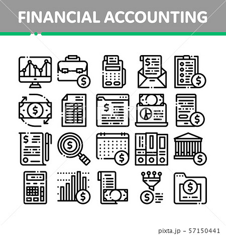 Financial Accounting Collection Vector Icons Set 57150441