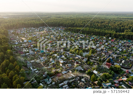 Bird's eye view of housing estate Bird's eye view of housing estate 57150442