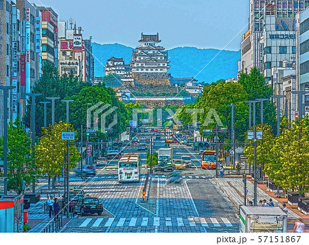 姫路城イラスト仕上げ 姫路城イラスト仕上げ 57151867