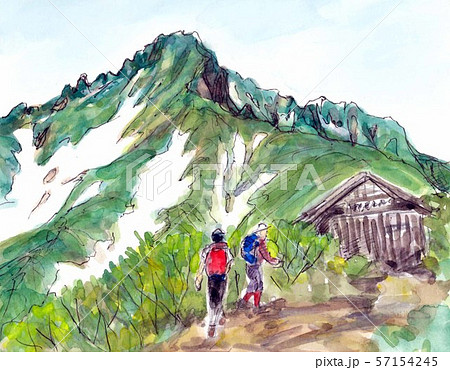 利尻山と利尻岳小屋 57154245