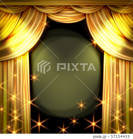 ゴールドのカーテン 57154433