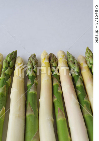 ホワイトアスパラとグリーンアスパラ ホワイトアスパラとグリーンアスパラ 57154875