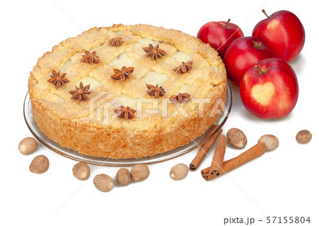 apple and cinnamon pie and apple with a heart apple and cinnamon pie and apple with a heart 57155804