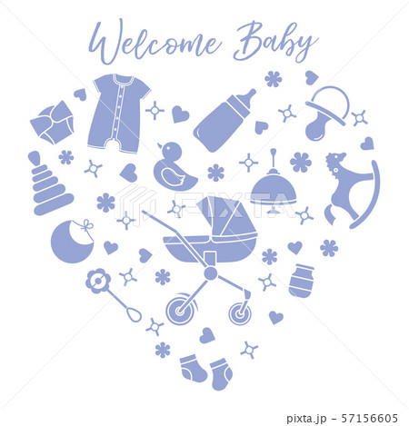 Newborn baby vector illustration Kid stuff, toys Newborn baby vector illustration Kid stuff, toys 57156605