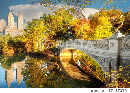Bow Bridge in Central Park in New York 57157036