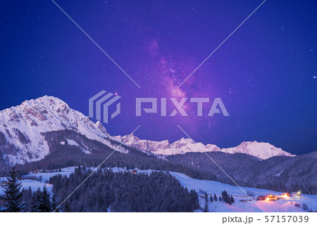 starry sky above the alps 57157039